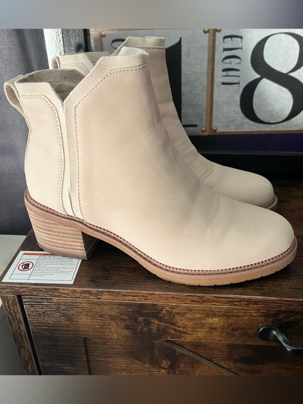Hailey Beige Water Resistant
Leather Boot